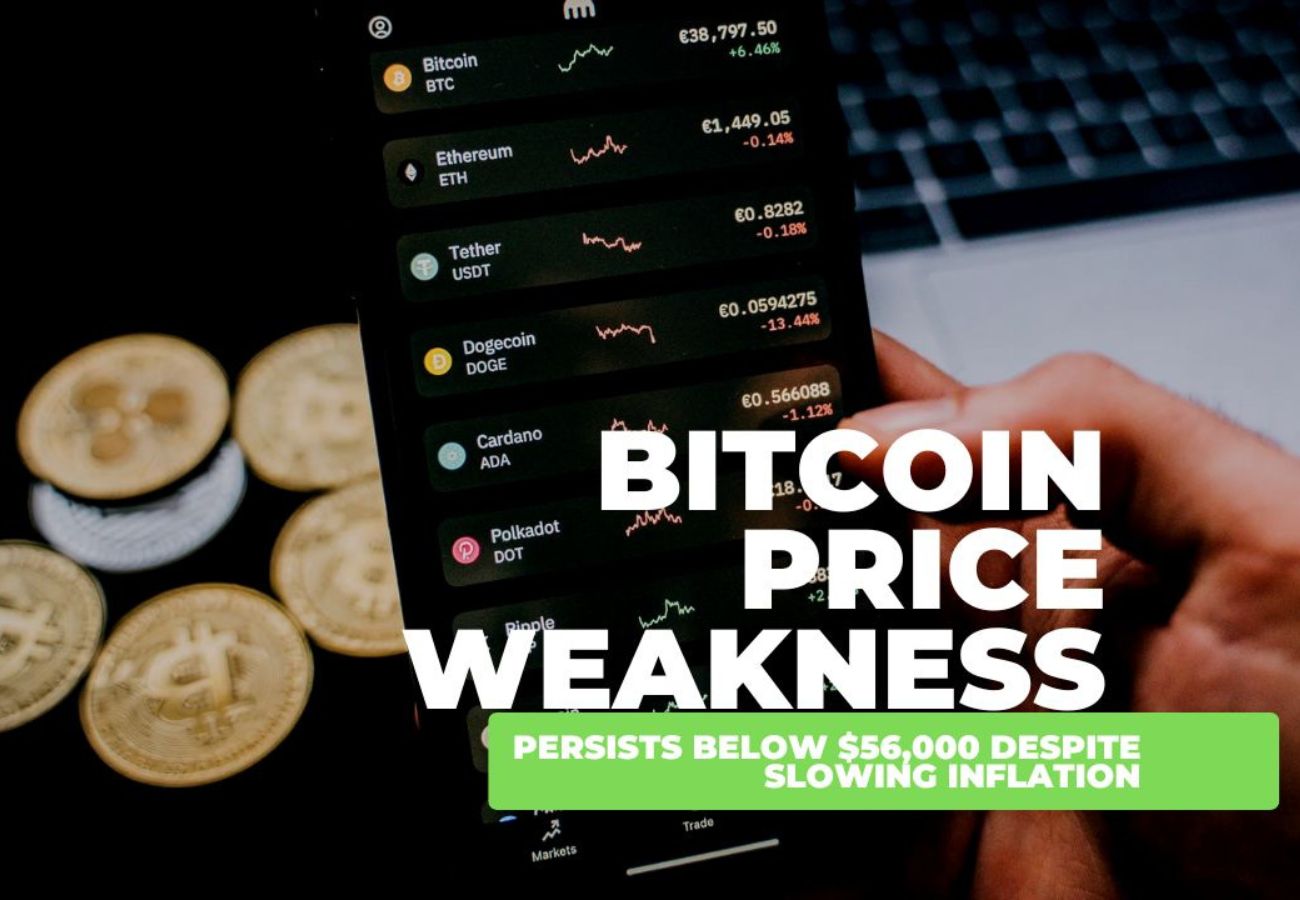 Bitcoin Price Weakness Persists Below $56000 Despite Slowing Inflation